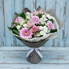 Букет цветов из:  Герберы, Альстромерии и Хризантемы #REPLACE_PRED# Мечниково
