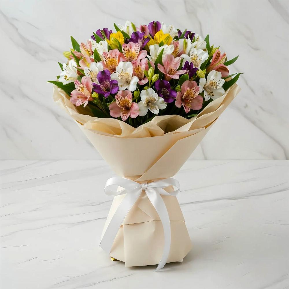 Букет цветов из: Альстромерии в Мечниково