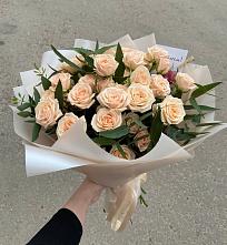Букет Кремовые розы Латте в Мечниково