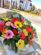 Букет цветов из:  Герберы #REPLACE_PRED# Мечниково