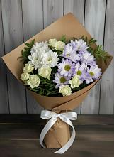 Букет цветов из:  Хризантемы и Розы в Мечниково