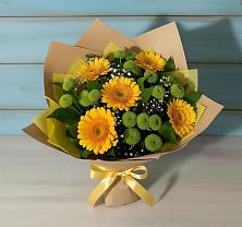 Букет цветов из:  Герберы и Хризантемы в Мечниково