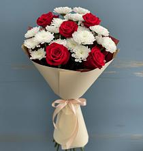 Букет цветов из:  Розы и Хризантемы в Мечниково