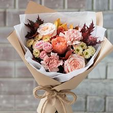 Букет цветов из:  Гвоздики, Хризантемы и Розы в Мечниково