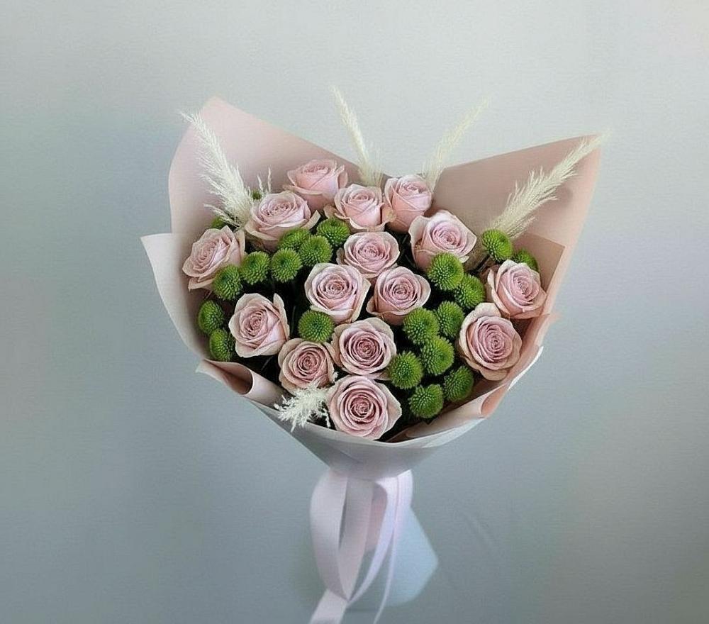 Букет цветов из: Розы и Хризантемы в Мечниково