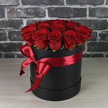 Цветочная композиция из Розы в шляпной коробке в Мечниково